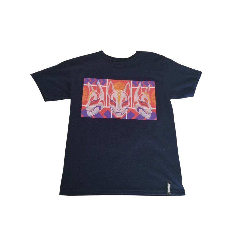FORTNITE Boy's Youth Size XL 14/16 Graphic T-Shirt‎ Top Drift Character Navy